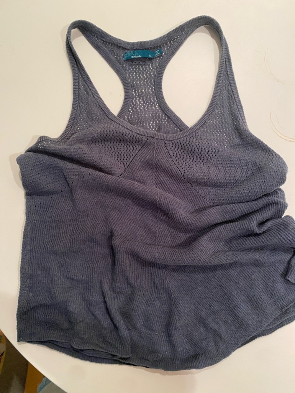 Prana Charcoal Gray Racerback Knit Tank